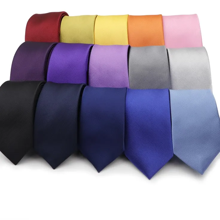 Tie For Men Formal Skinny Size Neckties Classic Men's Solid Colorful Wedding Ties 2_5inch Groom.webp
